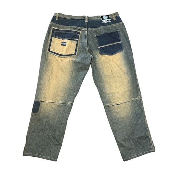 Vintage Y2K Enyce Faded Baggy Jeans Skater‎ Bleached 40x30 Crazy Wash Grunge - Picture 5 of 7